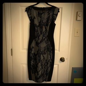 French Connection Fitted Sleeveless black dress